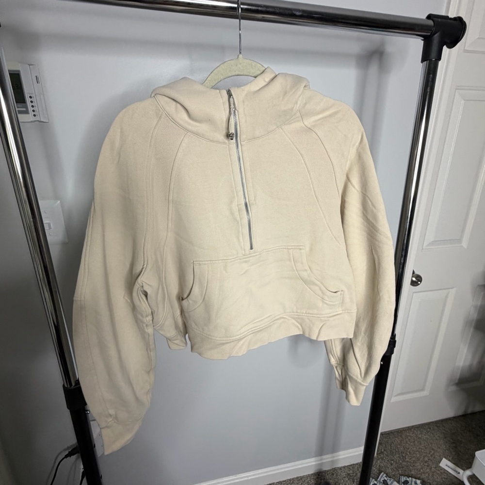 Cream Lululemon Scuba Half Zip